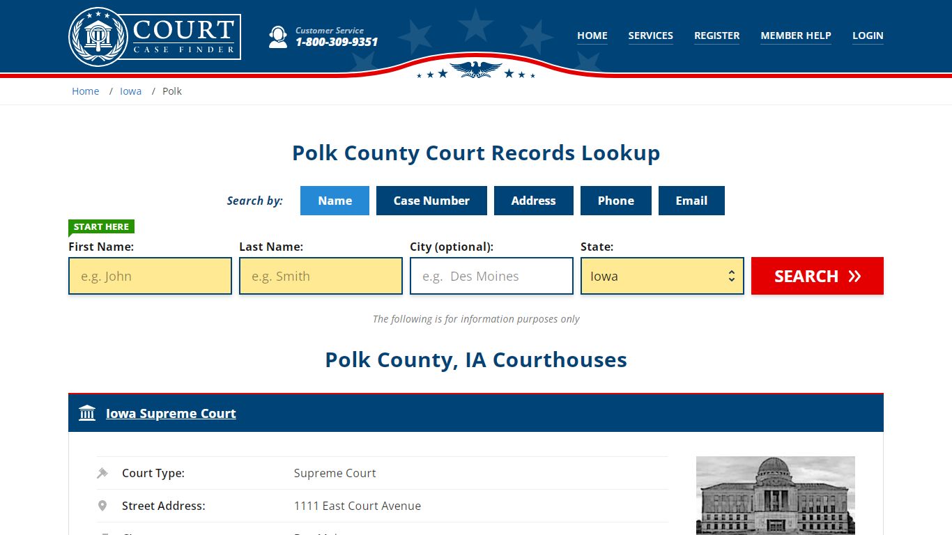 Polk County Court Records | IA Case Lookup - CourtCaseFinder.com